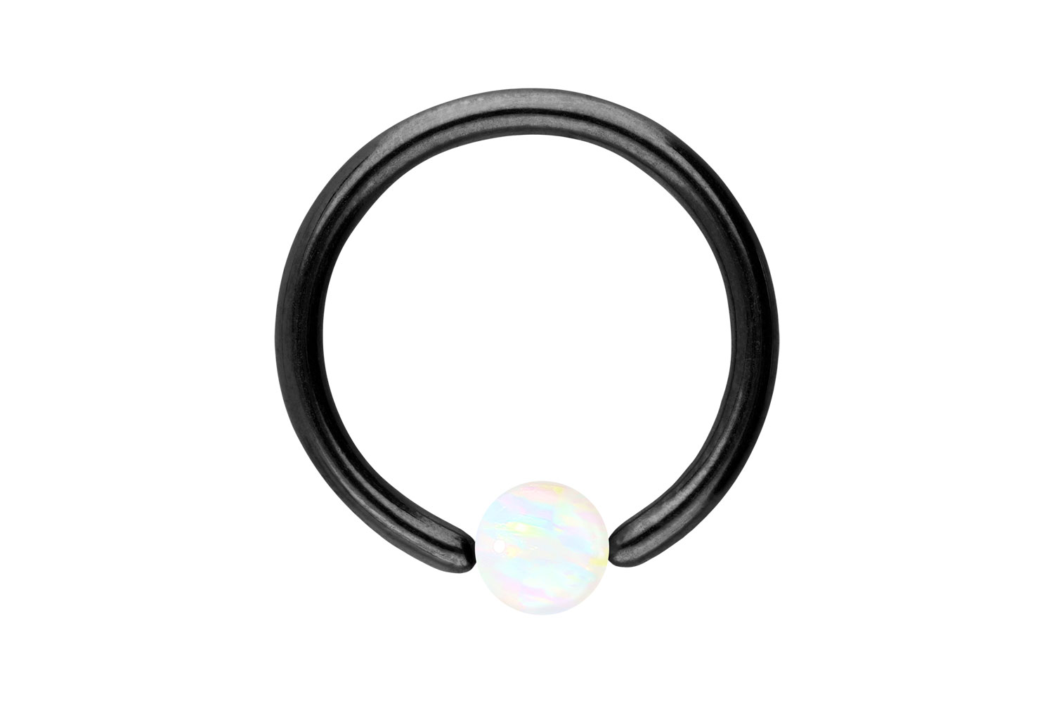 Titan Klemmkugelring Piercing SYNTHETISCHER OPAL